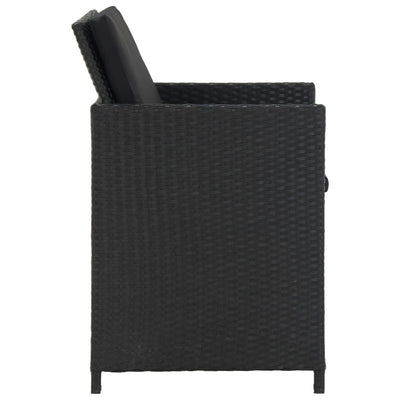 vidaXL 13 Piece Outdoor Dining Set with Cushions Poly Rattan Brown