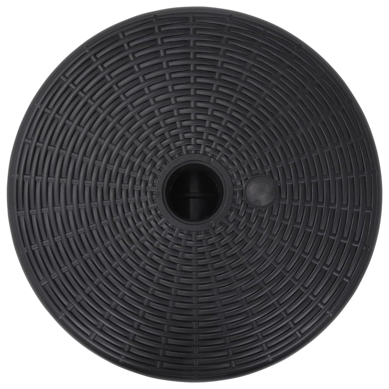 vidaXL Umbrella Base Sand/Water Filled 24 L Black