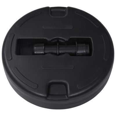 vidaXL Umbrella Base Sand/Water Filled 24 L Black