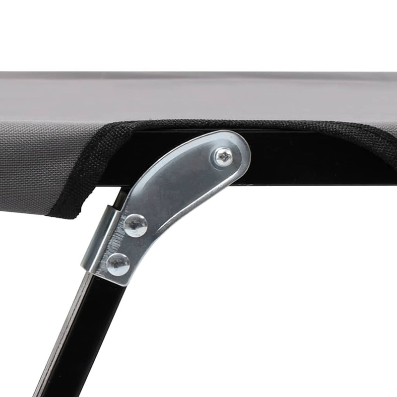 vidaXL Two Person Folding Sun Lounger Black Steel