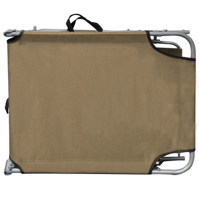 vidaXL Folding Sun Lounger with Canopy Black Aluminium