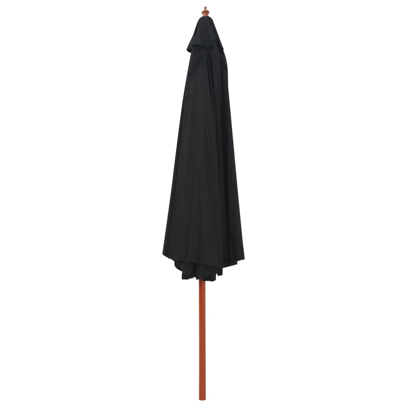 vidaXL Garden Parasol with Wooden Pole 350 cm Anthracite