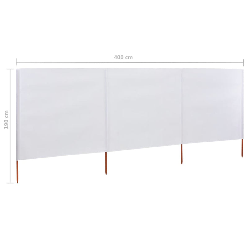vidaXL 3-panel Wind Screen Fabric 400x160 cm Taupe