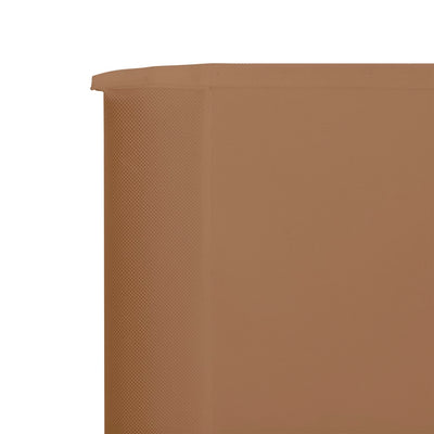 vidaXL 3-panel Wind Screen Fabric 400x160 cm Taupe