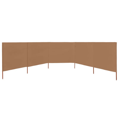 vidaXL 5-panel Wind Screen Fabric 600x160 cm Anthracite