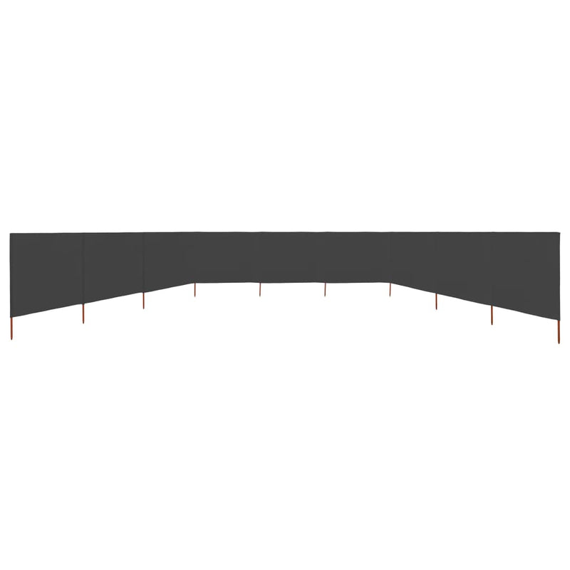 vidaXL 9-panel Wind Screen Fabric 1200x80 cm Anthracite