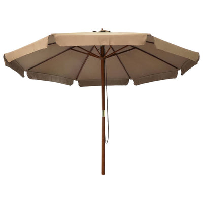 vidaXL Garden Parasol with Wooden Pole 330 cm Anthracite