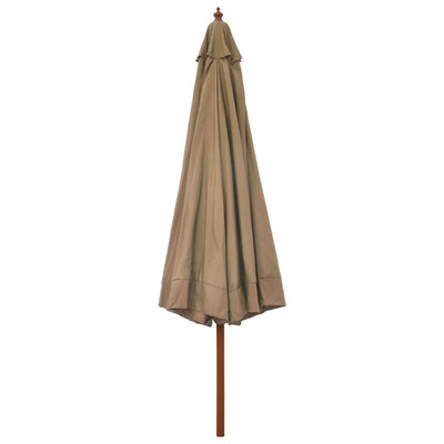 vidaXL Garden Parasol with Wooden Pole 330 cm Anthracite