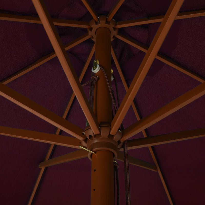 vidaXL Garden Parasol with Wooden Pole 330 cm Anthracite