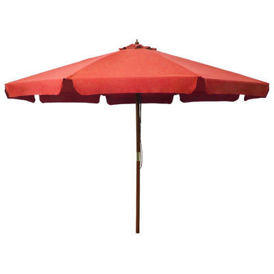 vidaXL Garden Parasol with Wooden Pole 330 cm Anthracite