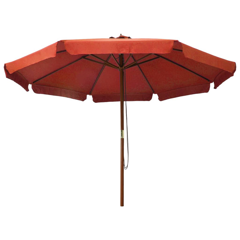 vidaXL Garden Parasol with Wooden Pole 330 cm Anthracite