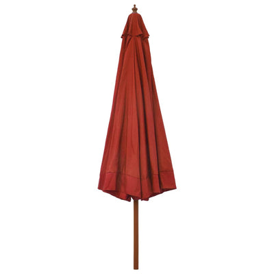 vidaXL Garden Parasol with Wooden Pole 330 cm Anthracite