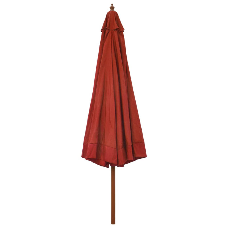 vidaXL Garden Parasol with Wooden Pole 330 cm Anthracite