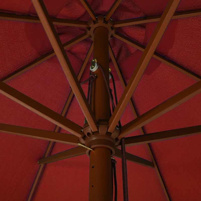 vidaXL Garden Parasol with Wooden Pole 330 cm Anthracite