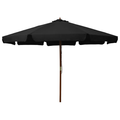 vidaXL Garden Parasol with Wooden Pole 330 cm Anthracite