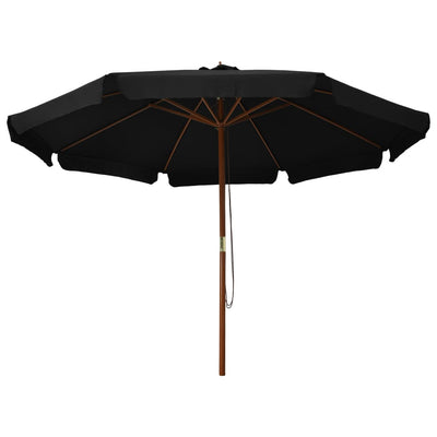 vidaXL Garden Parasol with Wooden Pole 330 cm Anthracite