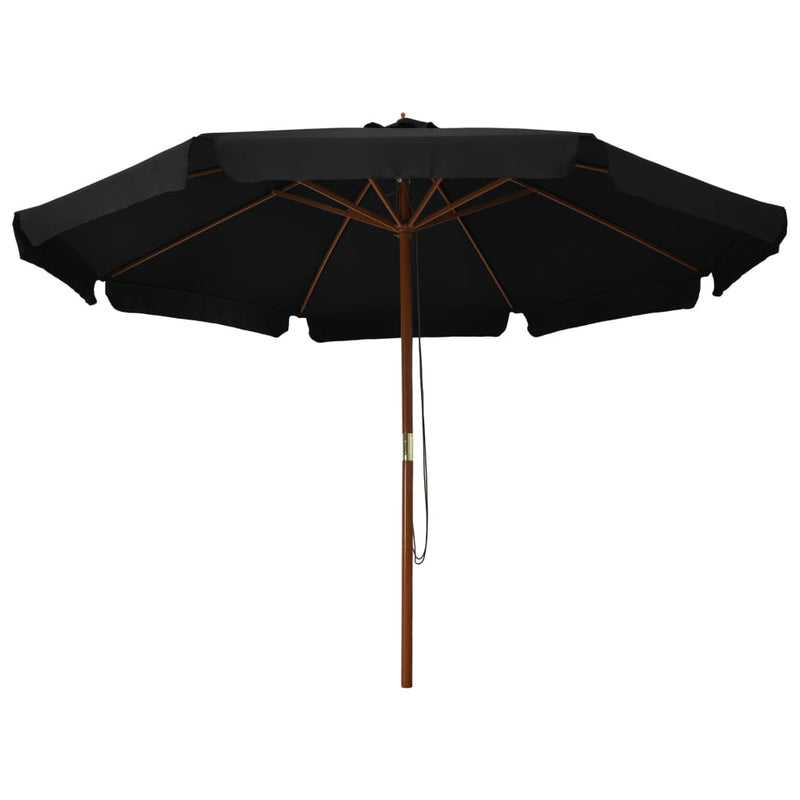 vidaXL Garden Parasol with Wooden Pole 330 cm Anthracite