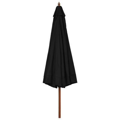 vidaXL Garden Parasol with Wooden Pole 330 cm Anthracite