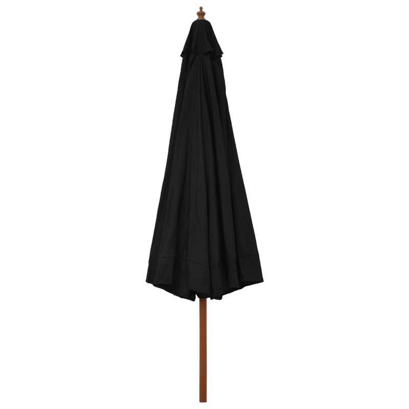 vidaXL Garden Parasol with Wooden Pole 330 cm Anthracite