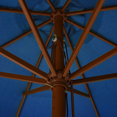 vidaXL Garden Parasol with Wooden Pole 330 cm Anthracite