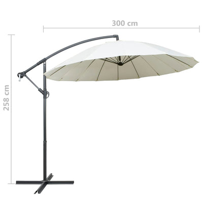 vidaXL Hanging Garden Parasol Anthracite 3 m Aluminium Pole