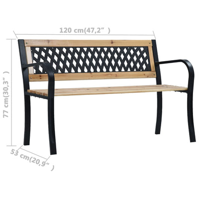 vidaXL Garden Bench 120 cm Wood