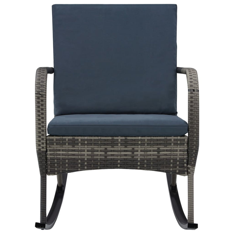 vidaXL Garden Rocking Chair Poly Rattan Anthracite