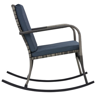 vidaXL Garden Rocking Chair Poly Rattan Anthracite