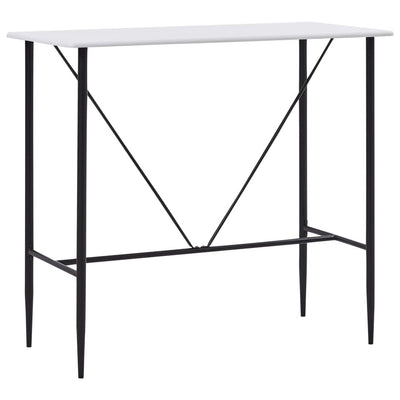 vidaXL Bar Table Black 120x60x110 cm MDF