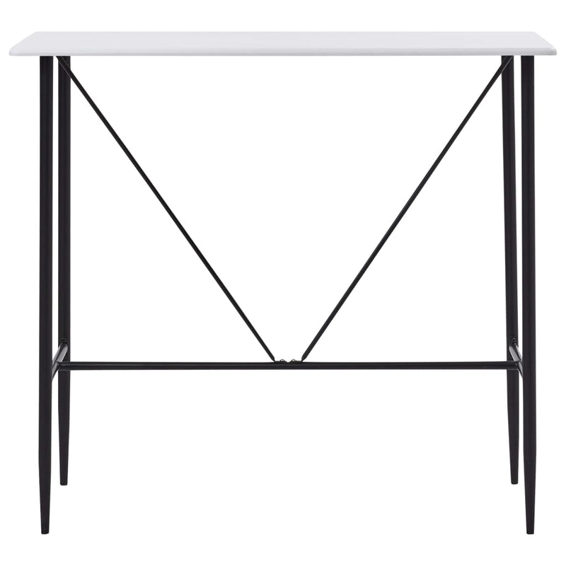 vidaXL Bar Table Black 120x60x110 cm MDF