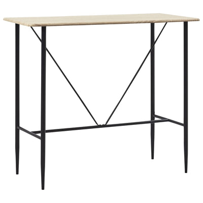 vidaXL Bar Table Black 120x60x110 cm MDF