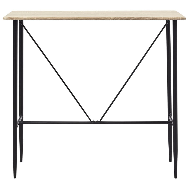 vidaXL Bar Table Black 120x60x110 cm MDF