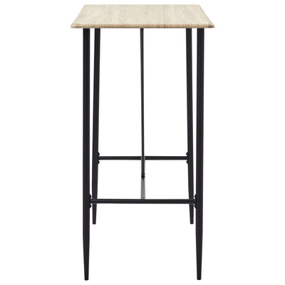 vidaXL Bar Table Black 120x60x110 cm MDF