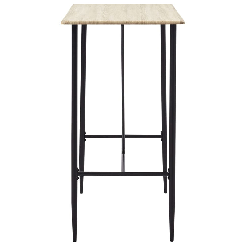 vidaXL Bar Table Black 120x60x110 cm MDF