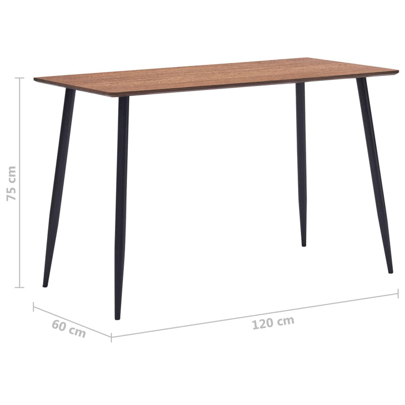 vidaXL Dining Table Brown 200x100x75 cm MDF