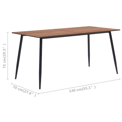 vidaXL Dining Table Brown 200x100x75 cm MDF