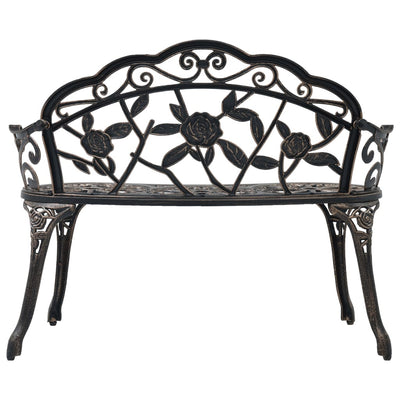 vidaXL Bistro Bench 100cm Bronze Cast Aluminium