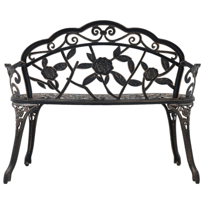vidaXL Bistro Bench 100cm Bronze Cast Aluminium