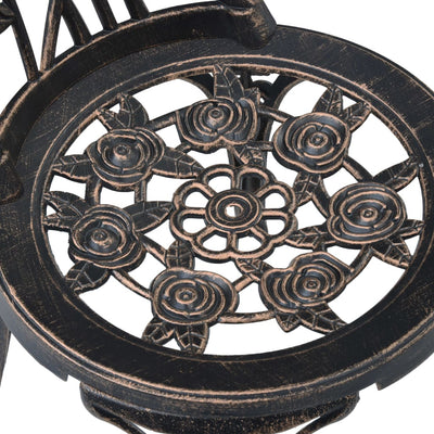 vidaXL Bistro Chairs 2 pcs Bronze Cast Aluminium