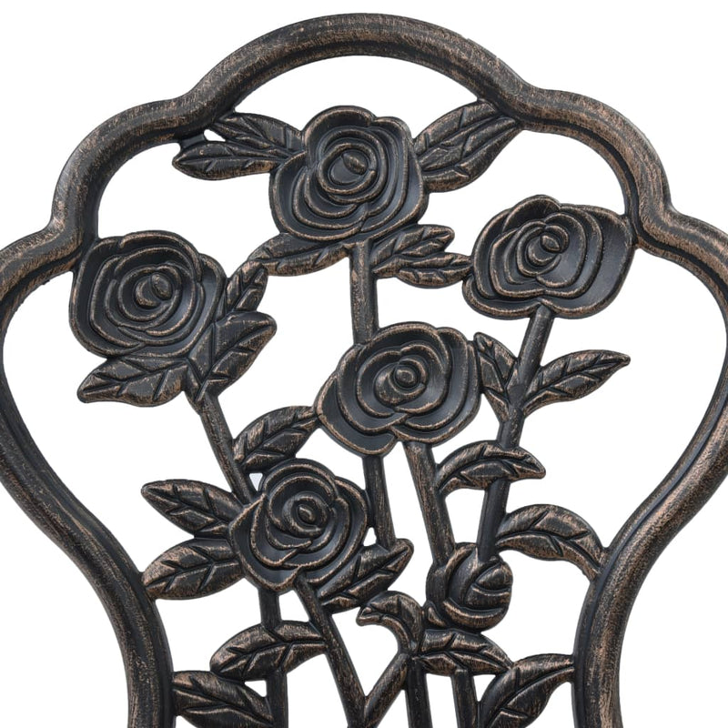 vidaXL Bistro Chairs 2 pcs Bronze Cast Aluminium