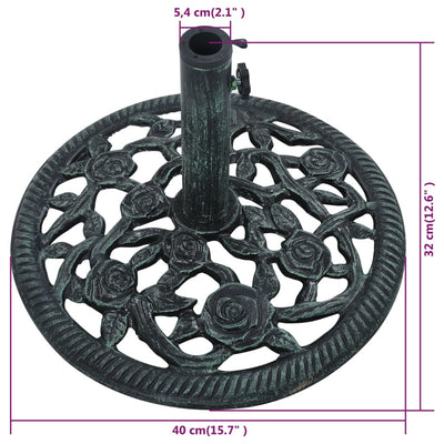 vidaXL Umbrella Base Bronze 12 kg 48 cm Cast Iron