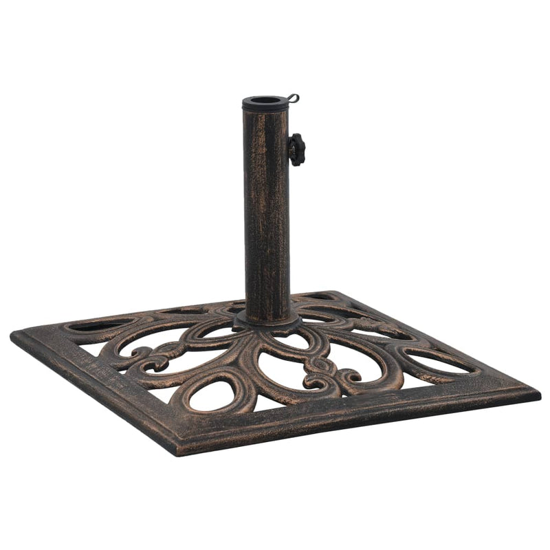 vidaXL Umbrella Base Black and Bronze 9 kg 40 cm Cast Iron