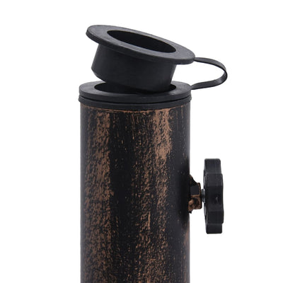 vidaXL Umbrella Base Black and Bronze 9 kg 40 cm Cast Iron