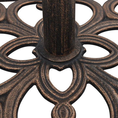 vidaXL Umbrella Base Black and Bronze 9 kg 40 cm Cast Iron