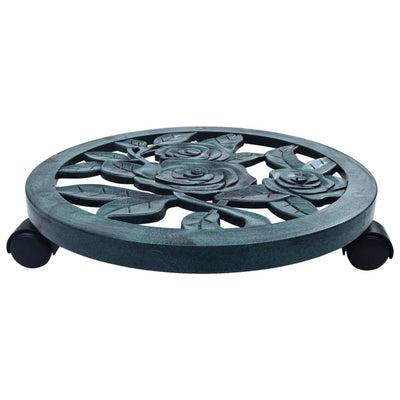 vidaXL Plant Trolleys 6 pcs Bronze 30 cm Plastic