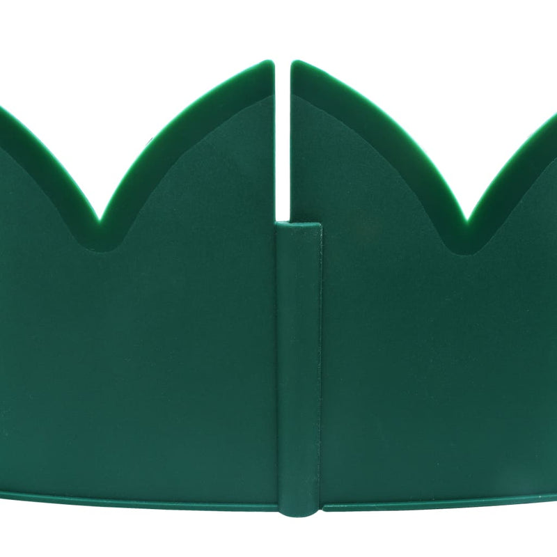 vidaXL Lawn Edgings 10 pcs Green 65x15 cm PP