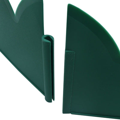 vidaXL Lawn Edgings 10 pcs Green 65x15 cm PP