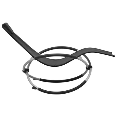 vidaXL Children's Sun Lounger Steel Black