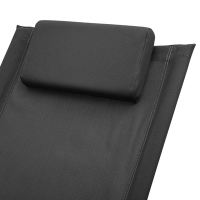 vidaXL Children's Sun Lounger Steel Black