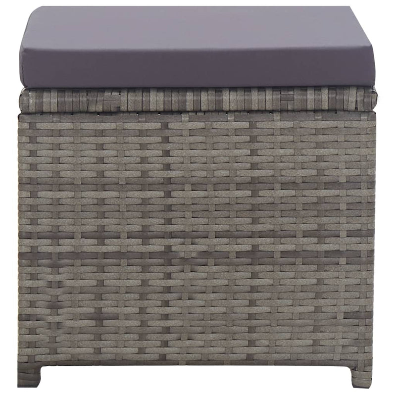 vidaXL 5 Piece Outdoor Dining Set Poly Rattan and Acacia Wood Black